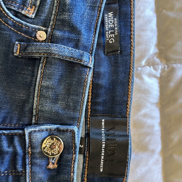 White House’s Black Market wide leg jeans. Size 2. Barely worn. - Picture 6 of 6